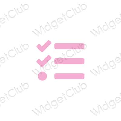 Esthetische Reminders app-pictogrammen