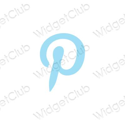 Pictograme pentru aplicații Pinterest estetice