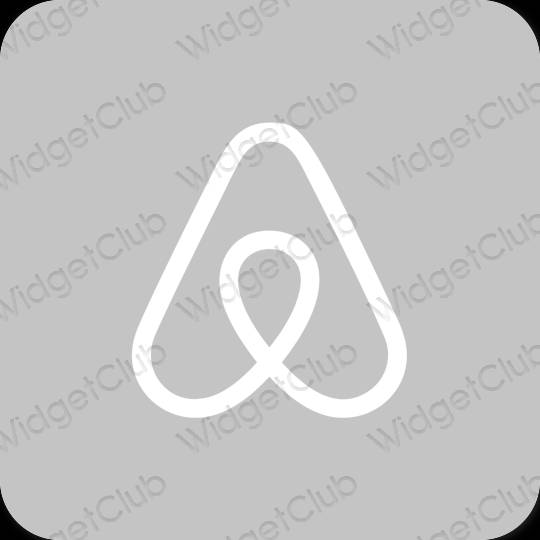 Estetisk grå Airbnb app ikoner