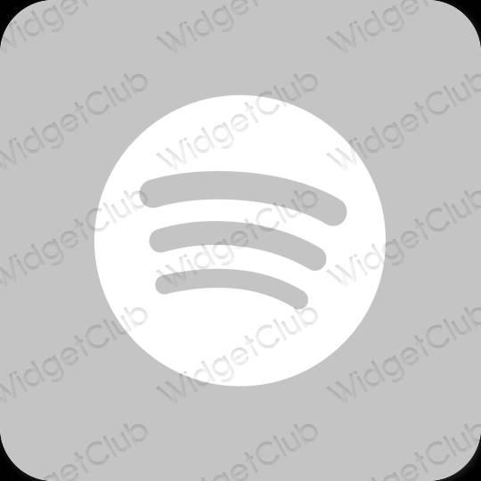 Естетски сива Spotify иконе апликација