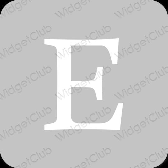 Estetisk grå Etsy app ikoner
