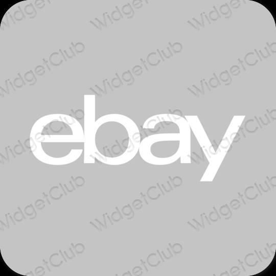 Aesthetic gray eBay app icons