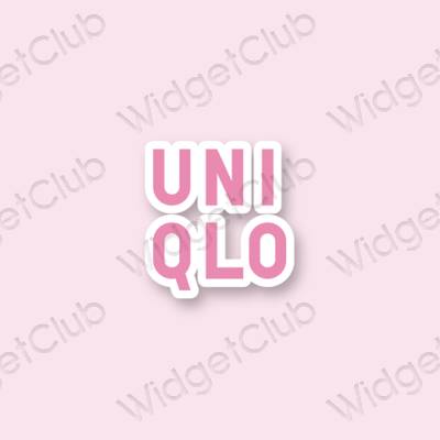 Esthetische UNIQLO app-pictogrammen