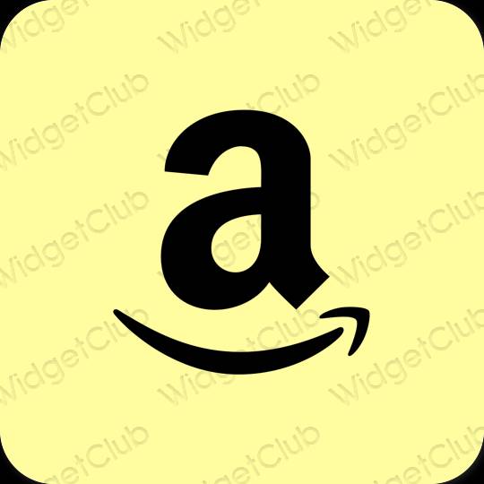 Esztétika sárga Amazon alkalmazás ikonok