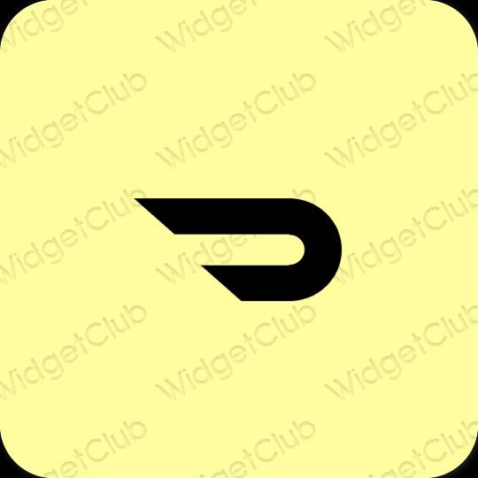 Естетски жута Doordash иконе апликација