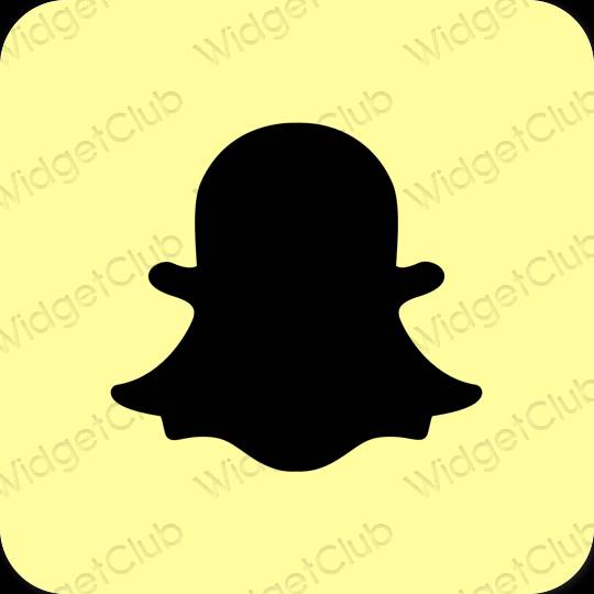 Estetické žltá snapchat ikony aplikácií