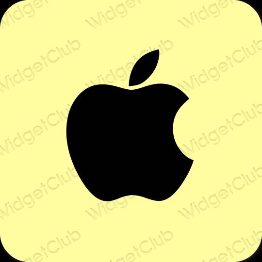 Esteettinen keltainen Apple Store sovelluskuvakkeet