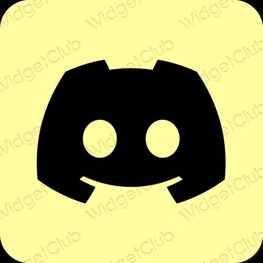 미적인 노란색 discord 앱 아이콘