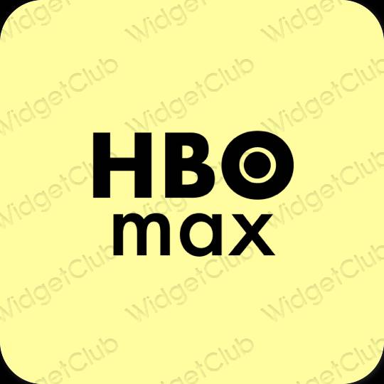 Esztétika sárga HBO MAX alkalmazás ikonok