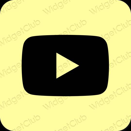 אֶסתֵטִי צהוב Youtube סמלי אפליקציה