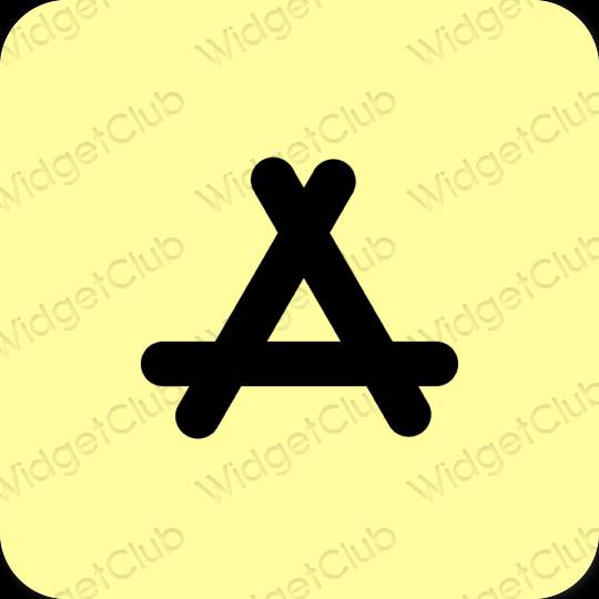 Estetisk gul AppStore app ikoner