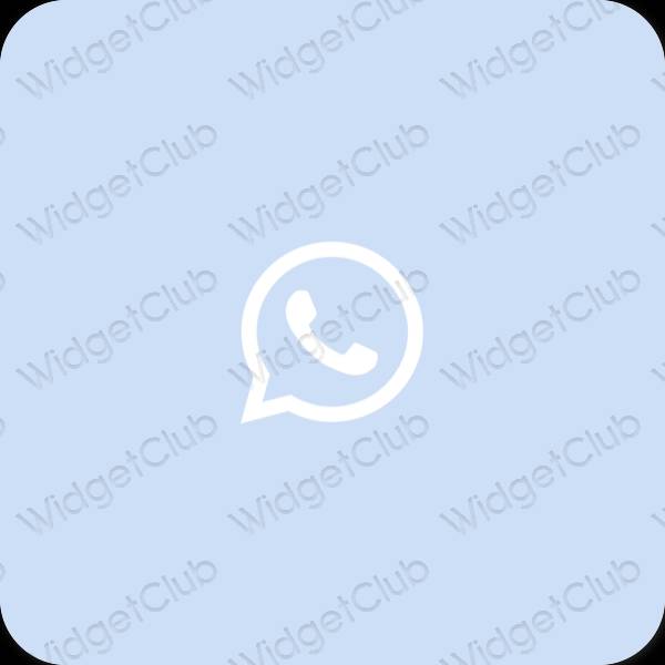 審美的 淡藍色 WhatsApp 應用程序圖標
