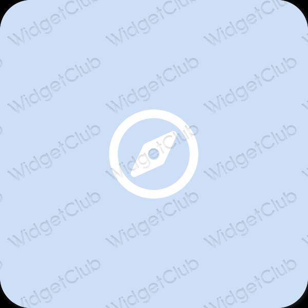Esthétique mauve Safari icônes d'application
