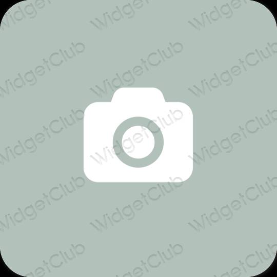 Estetisk grön Camera app ikoner