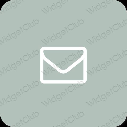 Ästhetisch grün Mail App-Symbole