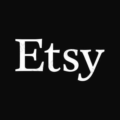 Esztétikus Etsy alkalmazásikonok