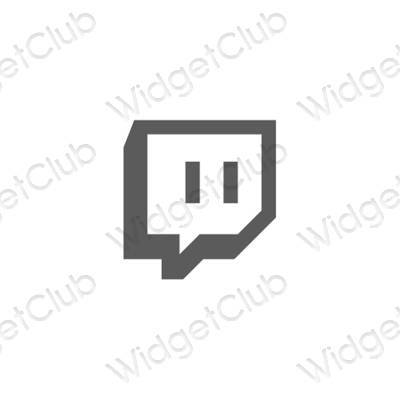 Estetske Twitch ikone aplikacij