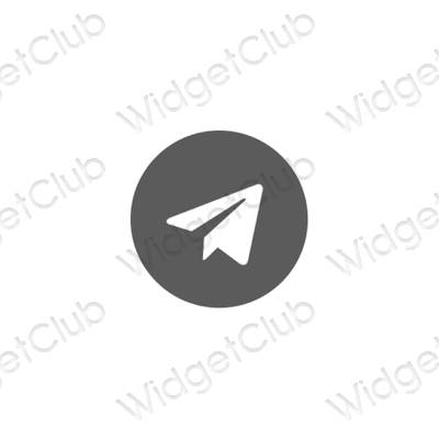 Pictograme pentru aplicații Telegram estetice