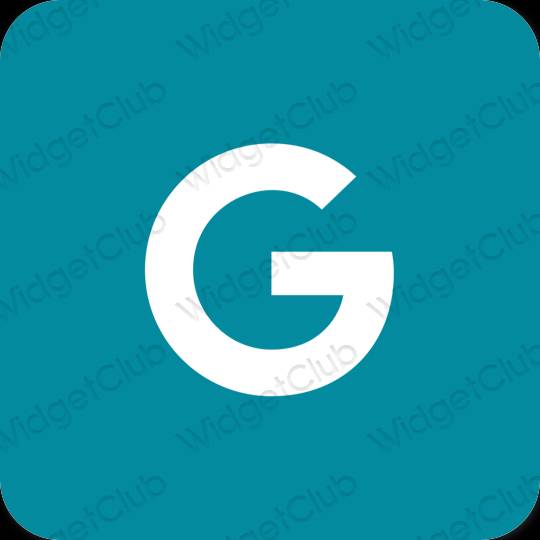Ästhetisch blau Google App-Symbole