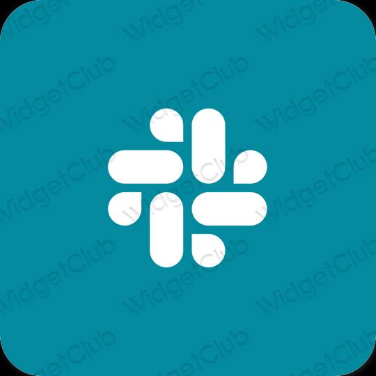 Estetico blu Slack icone dell'app