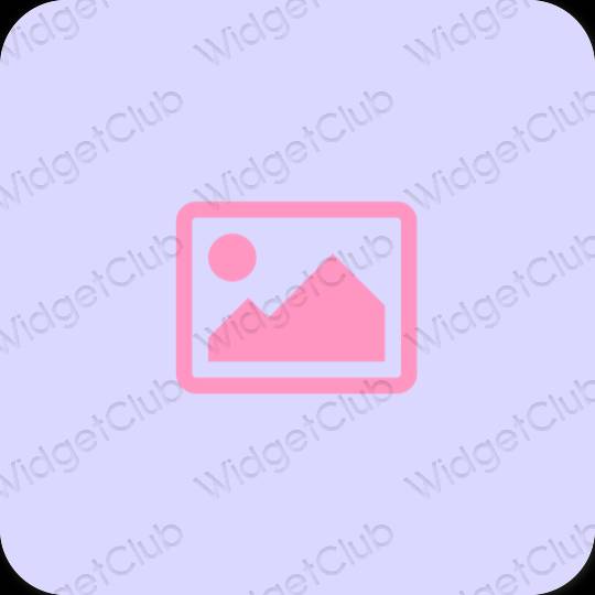 Ästhetisch pastellblau Photos App-Symbole