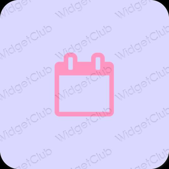 审美的 紫色的 Calendar 应用程序图标