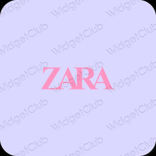 Estetický pastelově modrá ZARA ikony aplikací