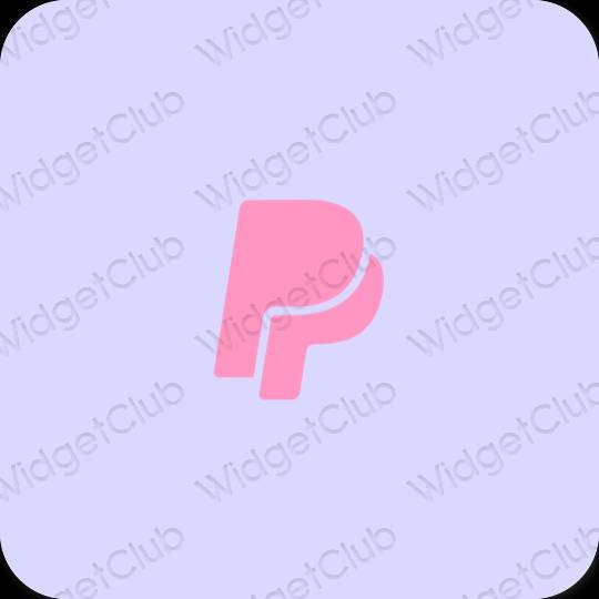 Estético azul pastel Paypal ícones de aplicativos
