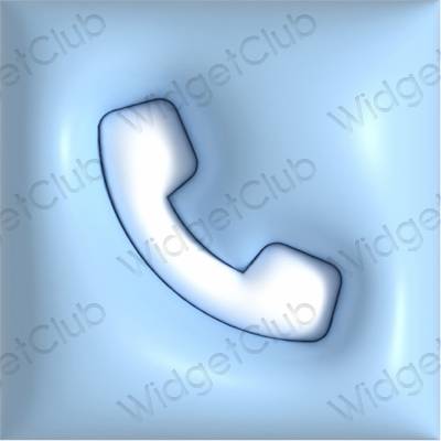 Ästhetisch pastellblau Phone App-Symbole