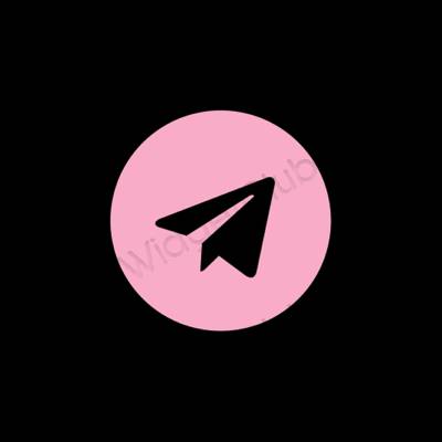 Estética Telegram ícones de aplicativos