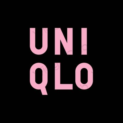 Esthetische UNIQLO app-pictogrammen