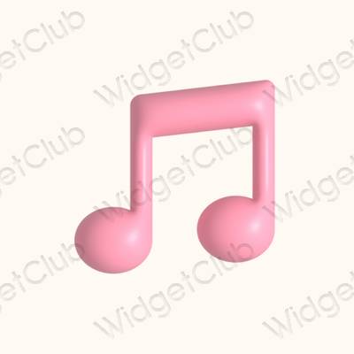 Estetico beige Music icone dell'app