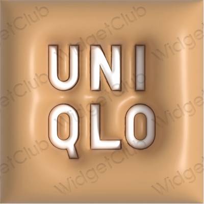 Pictograme pentru aplicații UNIQLO estetice