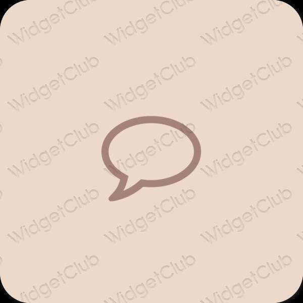 Estetisk beige Messages app ikoner