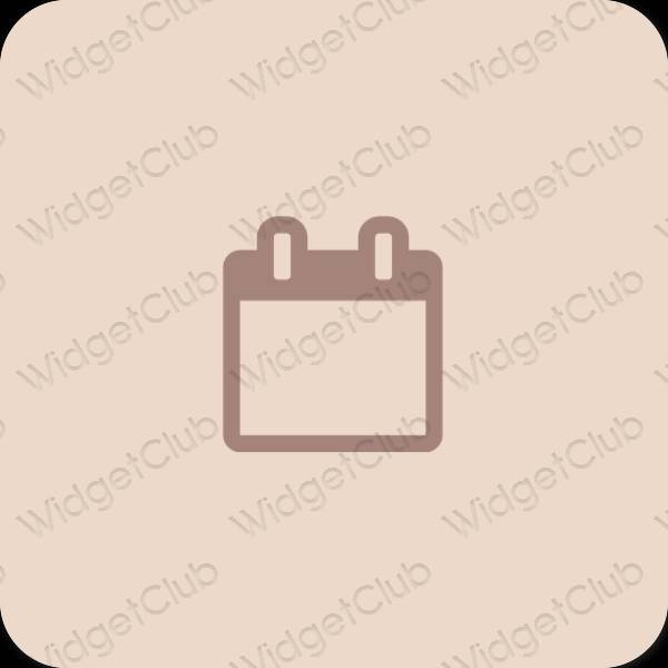 Aesthetic beige Calendar app icons