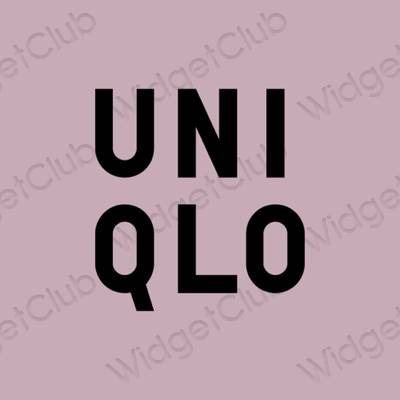 Esthetische UNIQLO app-pictogrammen