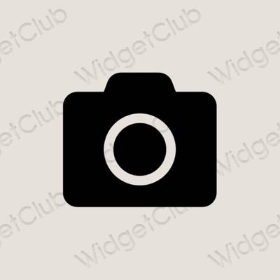 Aesthetic beige Camera app icons