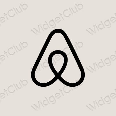 审美的 浅褐色的 Airbnb 应用程序图标