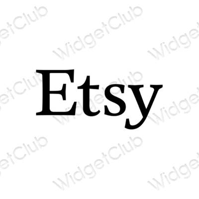 Esthetische Etsy app-pictogrammen