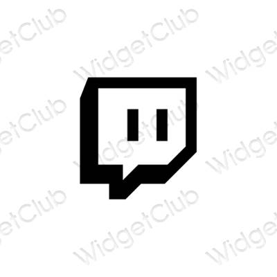 Esztétikus Twitch alkalmazásikonok