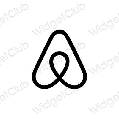 Pictograme pentru aplicații Airbnb estetice