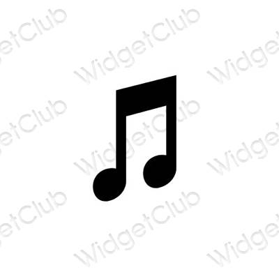 Esthetische Music app-pictogrammen