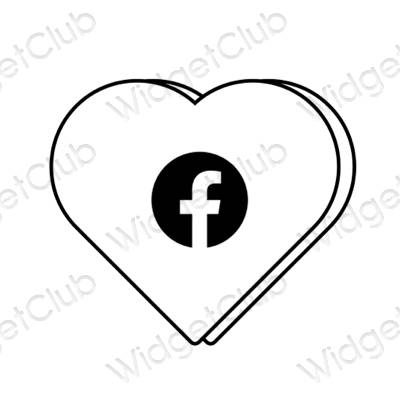 Ästhetische Facebook App-Symbole