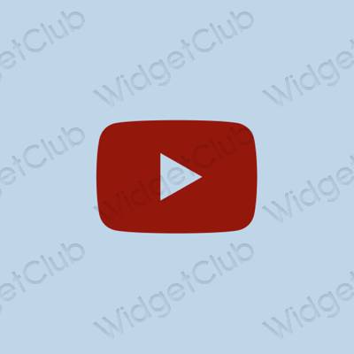 សោភ័ណ ពណ៌ខៀវ pastel Youtube រូបតំណាងកម្មវិធី