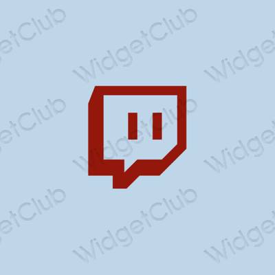 Estetik ungu Twitch ikon aplikasi
