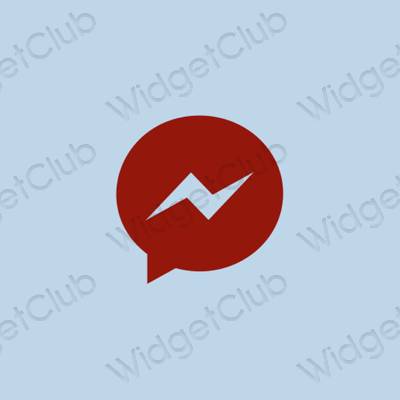 Гоо зүйн пастел цэнхэр Messenger програмын дүрс