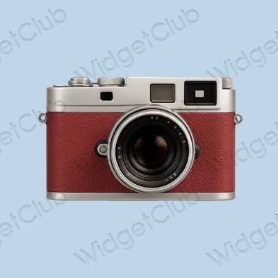 សោភ័ណ ពណ៌ខៀវ pastel Camera រូបតំណាងកម្មវិធី