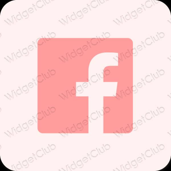 審美的 粉色的 Facebook 應用程序圖標