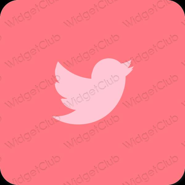 Thẩm mỹ màu tím Twitter biểu tượng ứng dụng