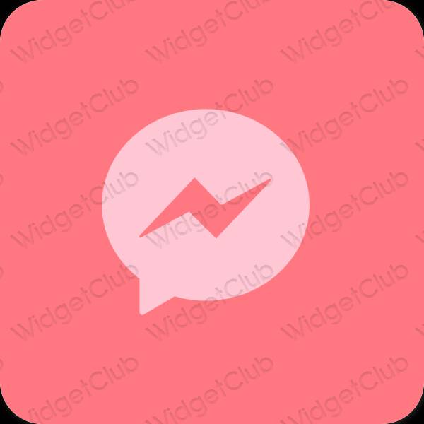 Estetsko vijolična Messenger ikone aplikacij